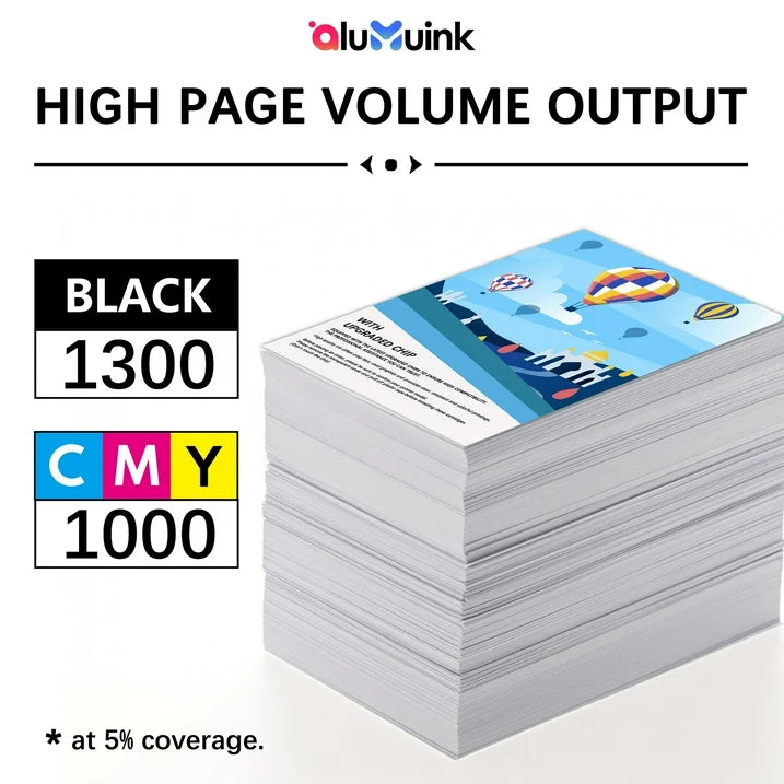 910XL 910 Ink Cartridge High Yield Compatible for HP 910XL Ink Cartridge Black,Cyan,Magenta,Yellow(5-Pack)8010 8015 8018 8020 8022 8025 8028 8035