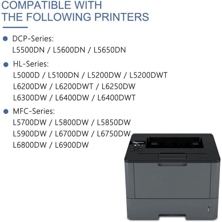 TN820 Toner Cartridge Black Replacement for Brother TN820 Compatible for DCP-L5500DN Printer 1-Pack.