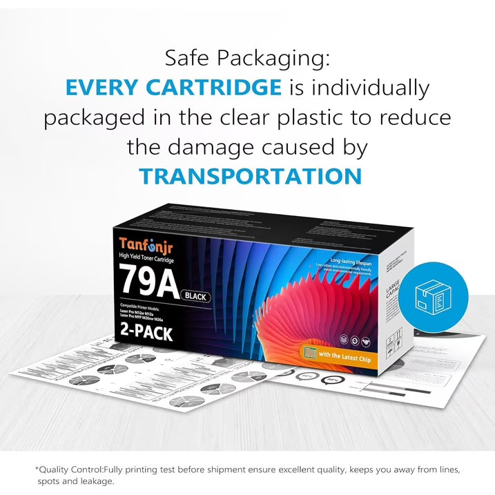 (with Chip) 79A CF279A Toner- 2 Pack 79A Toner Cartridge Compatible for 79A Pro M12 Series Pro MFP M26 Series Printer