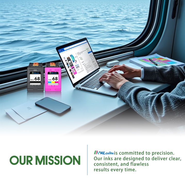 68 Ink Cartridge Compatible for HP 68 Ink Cartridge Black Tri-Color for Envy 6100e 6500e Series (2 Pack)