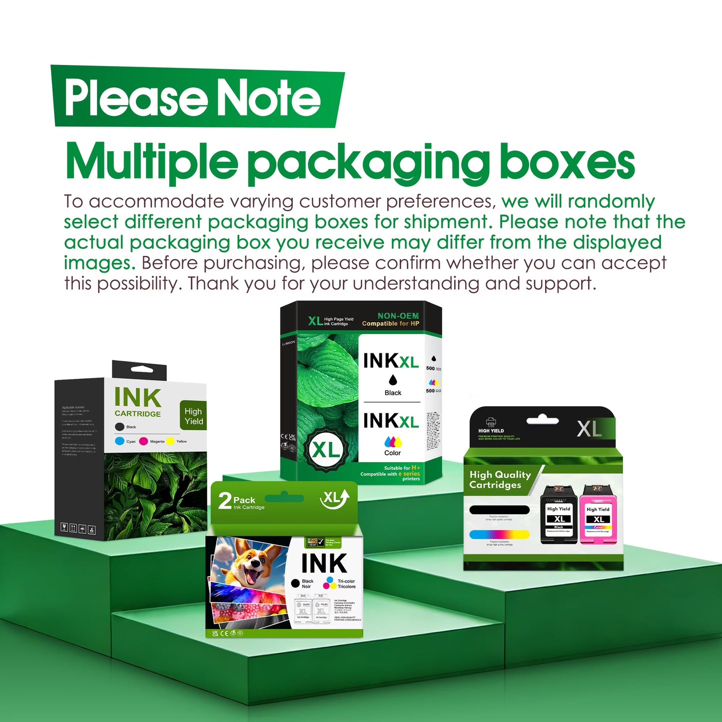 564XL Ink Cartridges Compatible for 564 XL 564 Ink Cartridge Work with DeskJet 3520 3521 3522 Photosmart Premium C309A C410A C310A C510 B209 B210 Printers (1 Black / 1 Cyan / 1 Magenta / 1 Yellow)