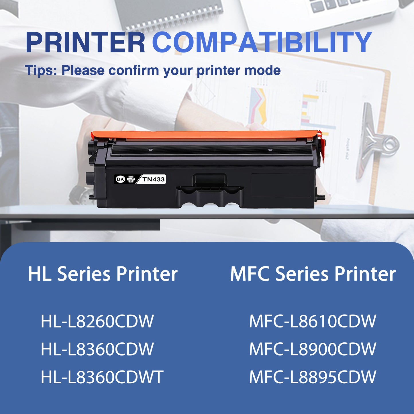 TN433 6 Pack Toner Cartridges ZXTZX Compatibles for Brother TN433 Toner HL-L8360CDW MFC-L8610CDW Series Printers (Cyan Magenta Yellow)