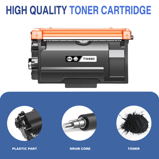 TN890 Toner Cartridge ZXTZX Compatibles for Brother TN-890 Compatibles for HL-L6250DW MFC-L6900DW Series Printers 3 Pack Black