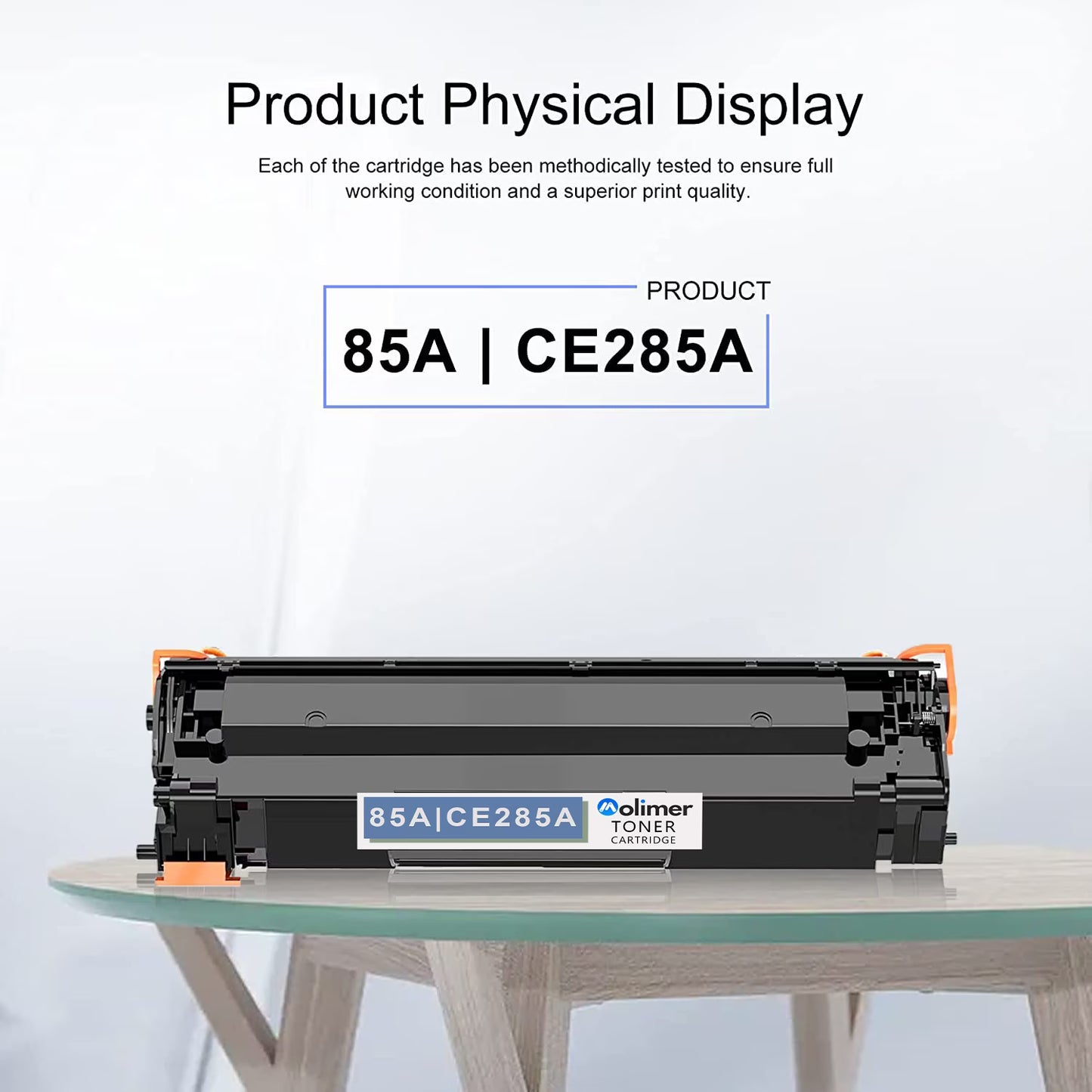 85A CE285A 1 Pack Black Toner Cartridge compatible for 85A Pro P1102w P1006 M1212nf M1219nf Printer High Yield Cartridge, 2,100 Pages.