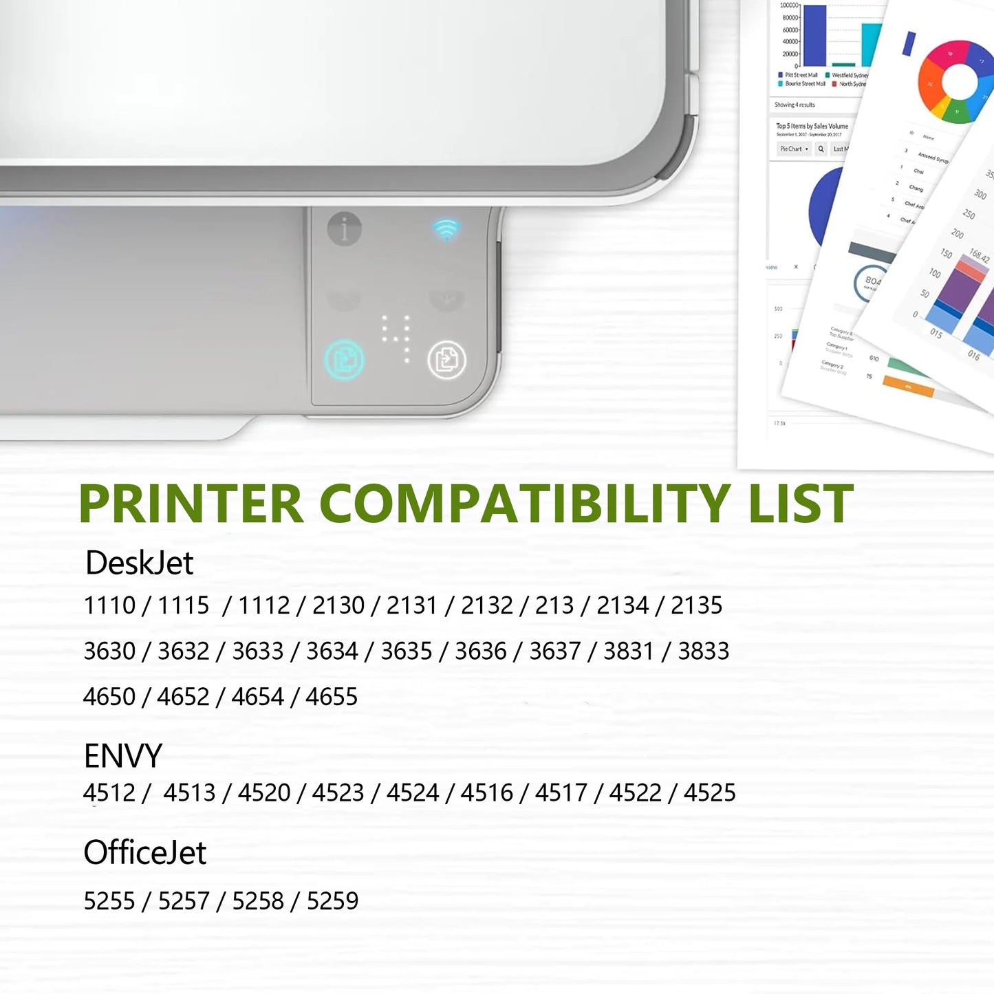 63 Ink Compatible for HP 63XL Ink Cartridges Black and Tri Color for DeskJet 3830 Envy 4520 Printer