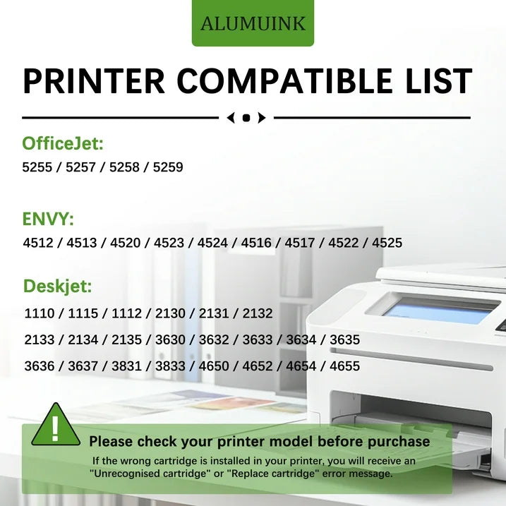 63XL Ink Cartridges Compatible for HP 63 XL Ink for OfficeJet 5255 5257 ENVY 4512 Printer (1Pk)