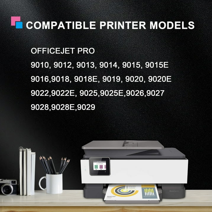 962XL 962 XL Ink Cartridges Compatible for HP 962 Ink Cartridges for HP 9014 9027 9018e 9015e 9010 Series Printer (5 Pack)