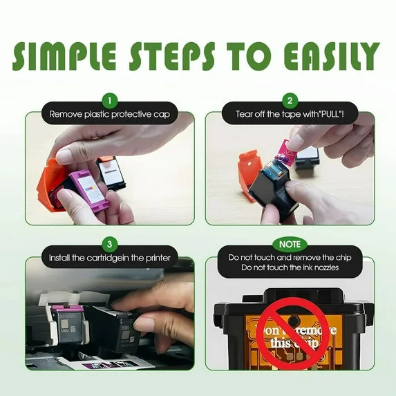 68 Ink Cartridges Compatible for HP68 Ink Cartridges Combo Pack for Envy 6552e 6555e 6155e 6152e 6558e Printers