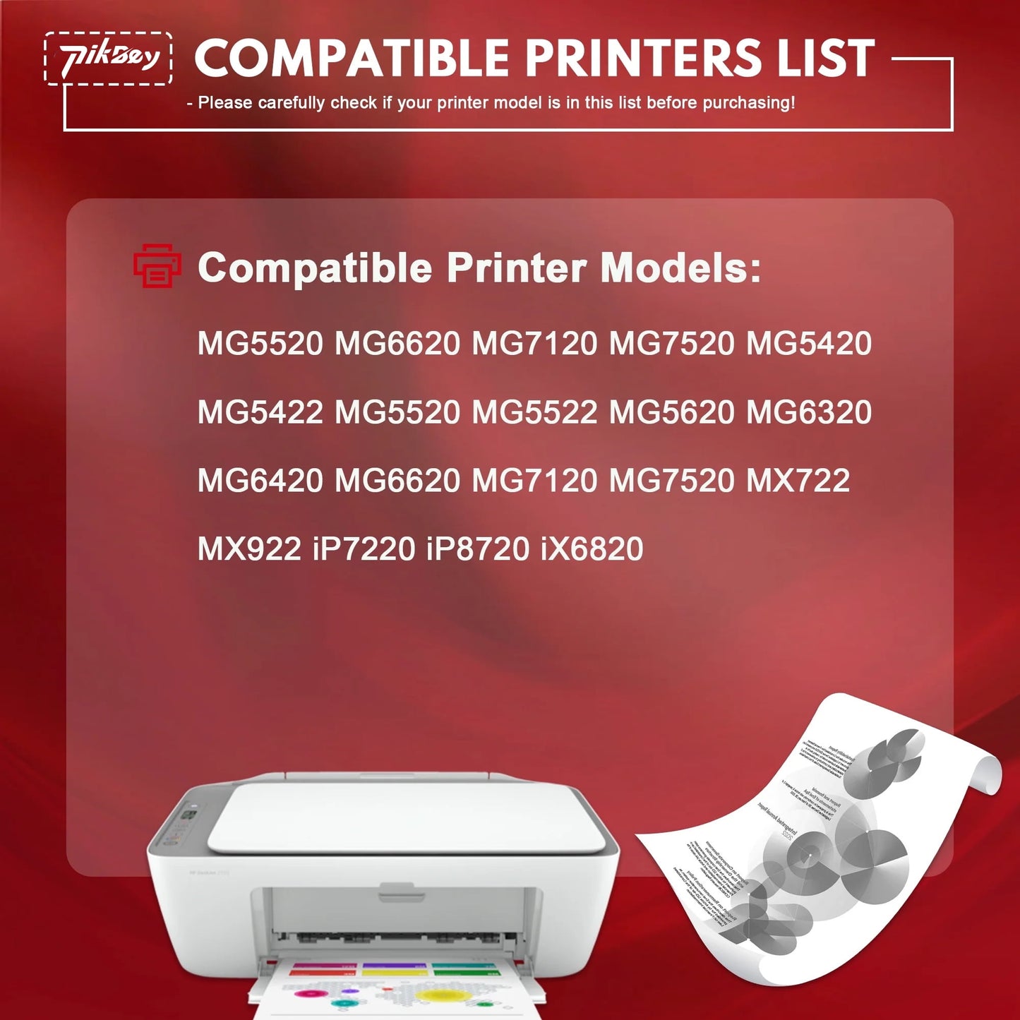 PGI-250XL CLI-251XL Ink Cartridges (5-Pack) - Compatible for Canon 250 251 Ink Cartridges for Canon Pixma MX922 MG5420 iP7220 Printers