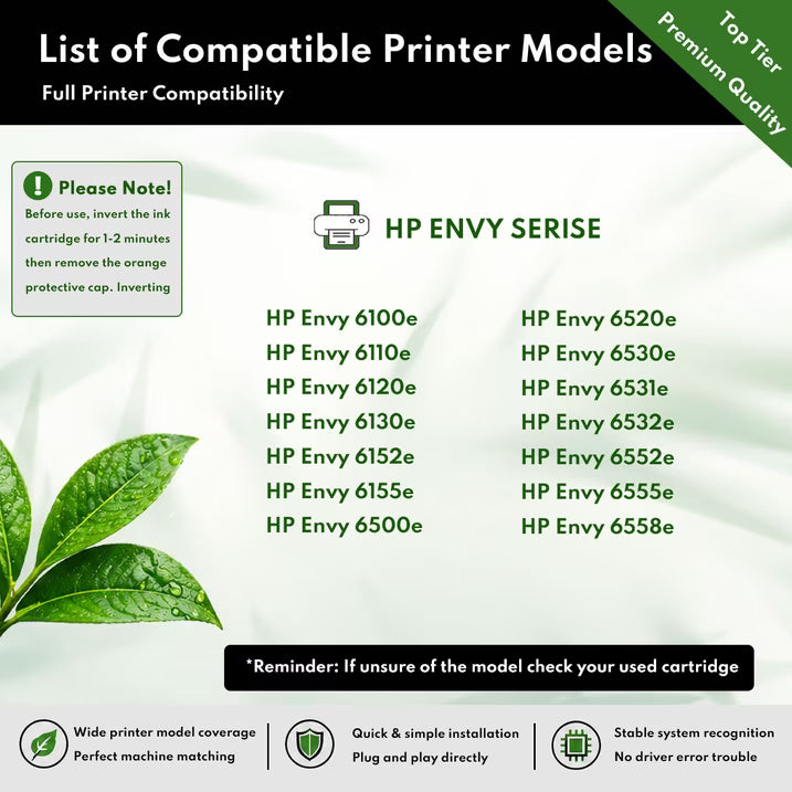 68 Ink Cartridges Compatible for HP 68 Ink Cartridge Ink 68 for Envy 6152e 6155e 6555e 6552e 6558e 6100e 6500e Printers (Black, Tri-Color)