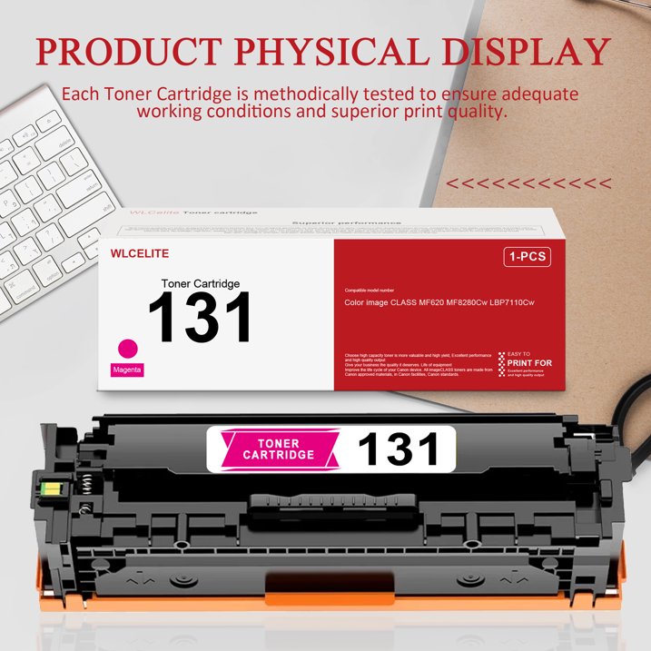 Magenta 131 Toner Replacement for Canon 131 Toner Cartridge for MF8280Cw MF624Cw Printer