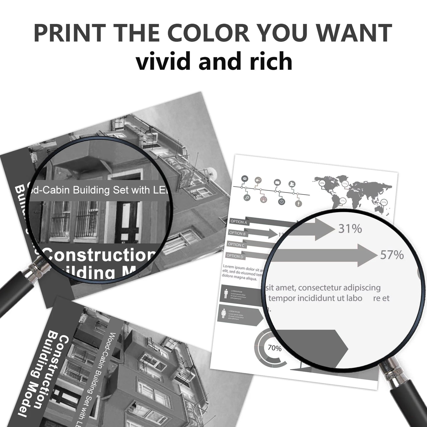 TN433 Black High Yield Toner Cartridge Replacement for Brother TN433BK HL-L8360CDW Printer - 2 Pack