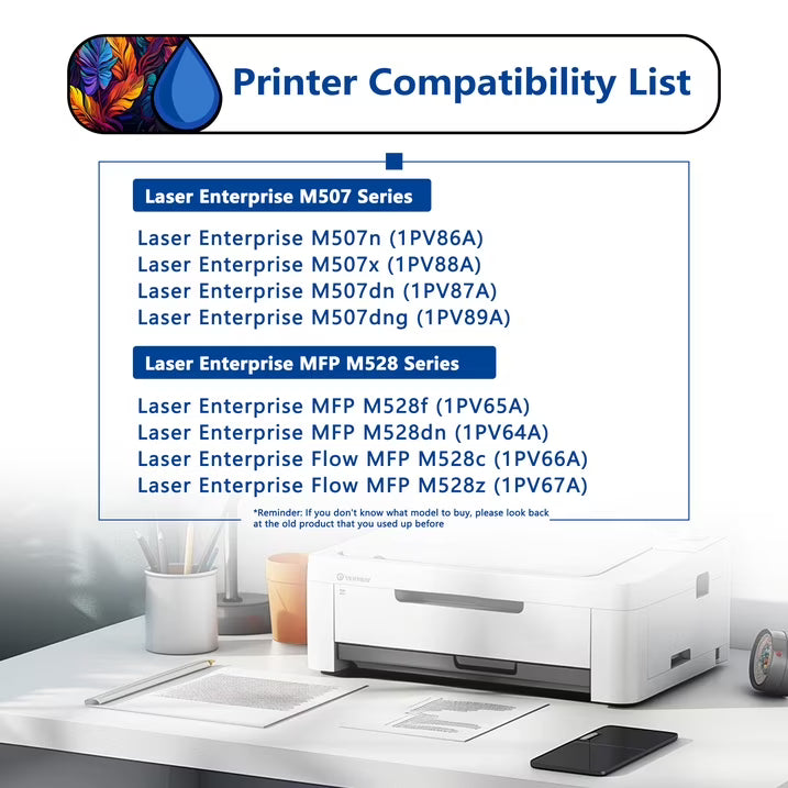 89A Toner Cartridge 1 Pack Compatible for 89A CF289A Black Toner Cartridges for Laser Enterprise M507, MFP M528 Series Printers