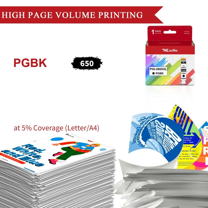 280XXL Ink Cartridge Compatible for Canon 280 Ink for Canon PGI 280 XXL Work with PIXMA TS702a TR8600 Ink (1 PGBK)