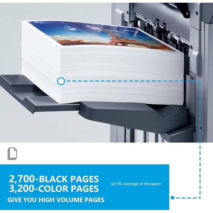 312A | CF380A, CF381A, CF382A, CF383A Toner Cartridge, Compatible for 312A 312X Toner Cartridges Works with Color Pro MFP M476dw, Color Pro MFP M476dn (4-Pack, with Chip)