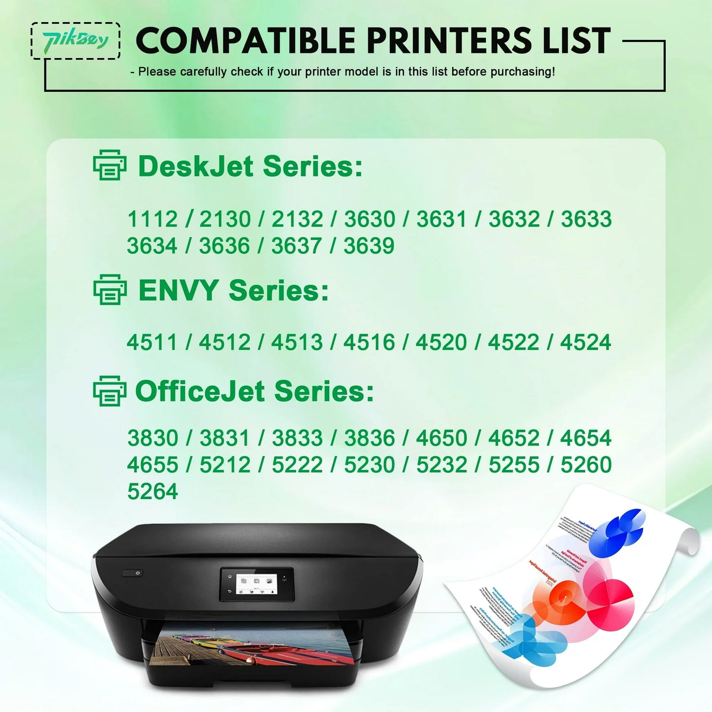 63XL Ink Cartridge 2-Pack Black/Tri-Color Compatible for HP 63 Ink Cartridges for Officejet 3830 4650 5255 5258 4655 5252 Envy 4520 4512 Printer