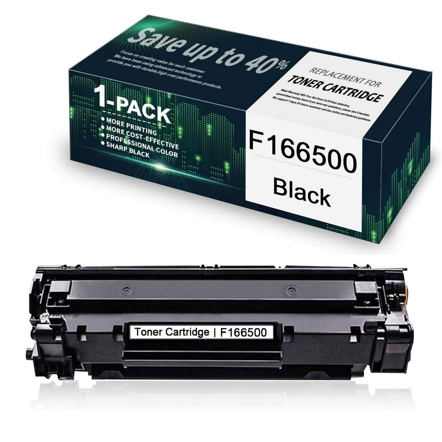 1-Black F166500 Toner Cartridge Replacement for Canon F166500 Printers.