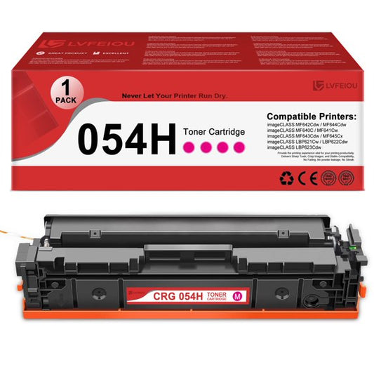 1 Pack Magenta CRG-054H Toner Cartridge Compatible for Canon 054H Toner ImageCLASS MF641Cw MF643Cdw Printers
