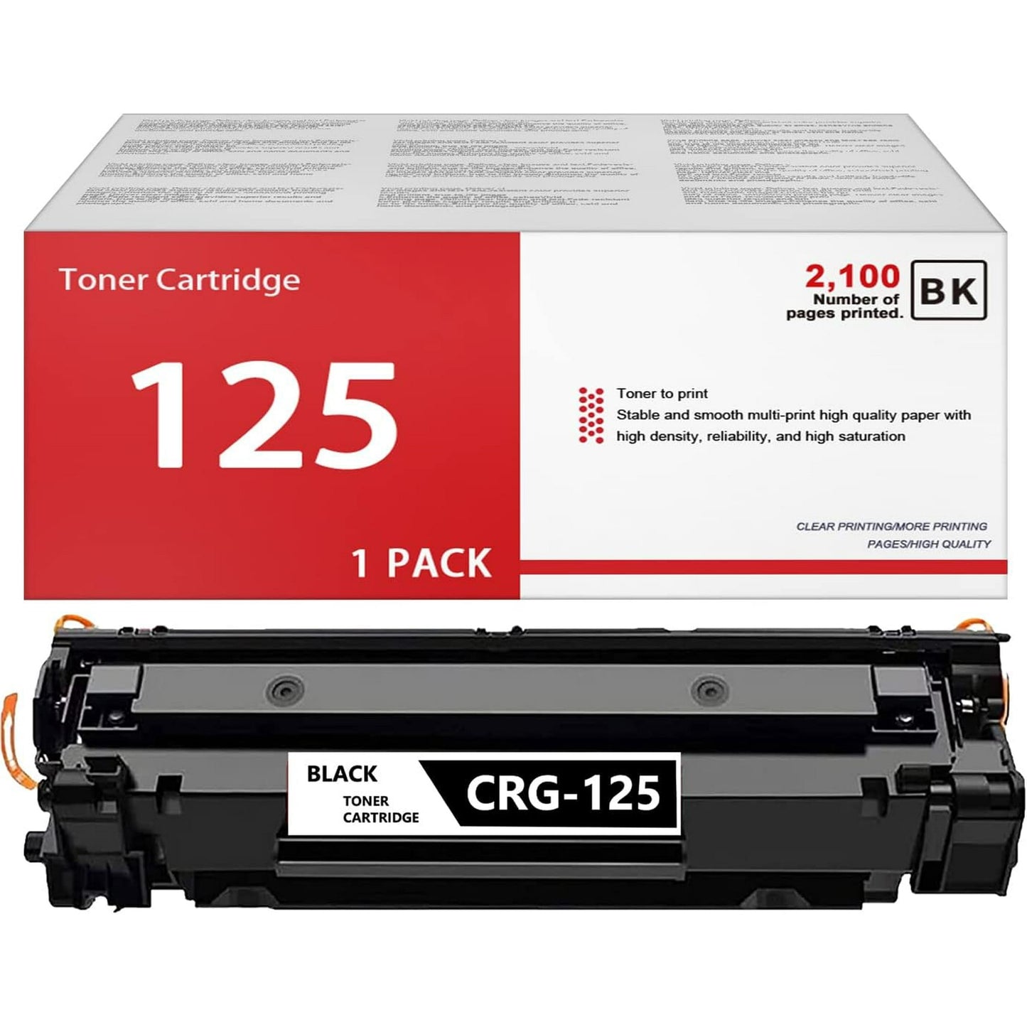 125 (3484B001) CRG125 Toner Cartridge - High Yield Replacement for Canon 125 Toner Cartridge Work with ImageCLASS LBP6030w LBP6000 MF3010 Printer Toner, Black 1Pack