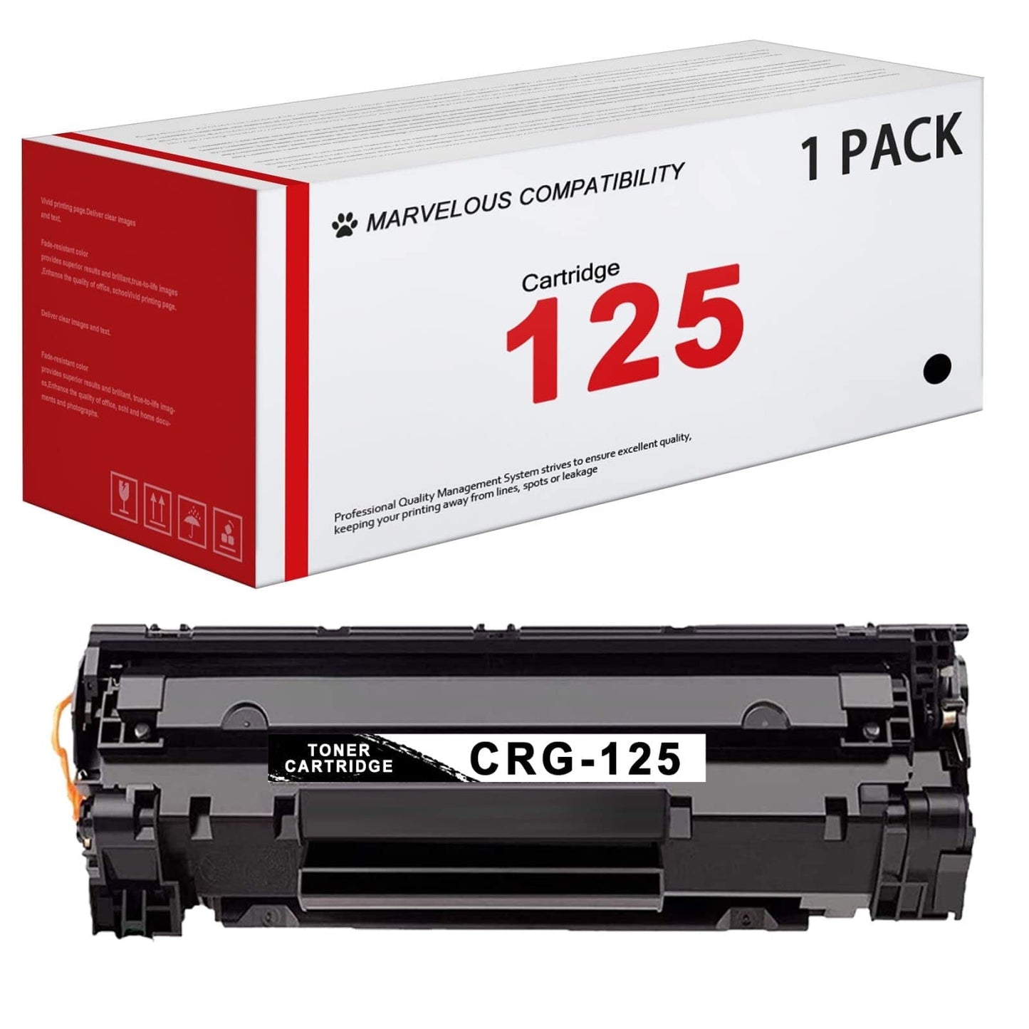 125 Toner Cartridge Black 1 Pack Replacement for Canon ImageCLASS LBP6000 MF3010 LBP6030w Printer