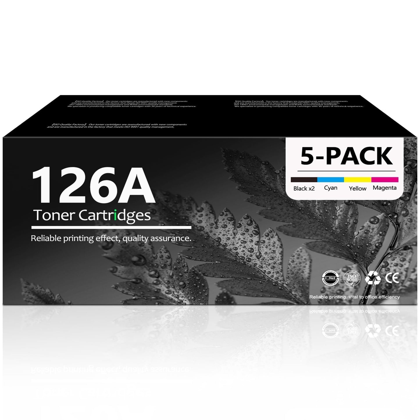 126A Toner Cartridge Compatible for 126A CE310A CE311A CE312A CE313A Toner Cartridge for CP1025 CP1025nw Printer (5 PACK)