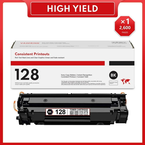 128 Toner Cartridge : CRG-128 Toner Replacement for Canon ImageCLASS D530 D550 MF4412 Printer, 1 Black