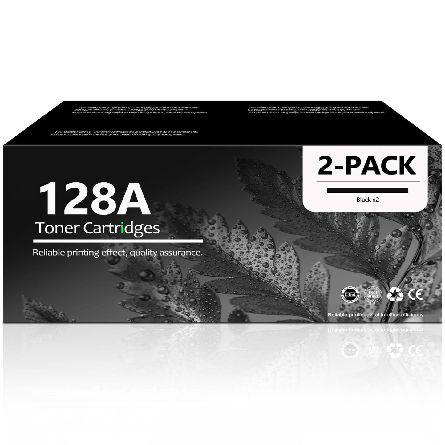 128A Black Toner Cartridge Compatible for 128A CE320A Toner Cartridges for Printer (2 Pack)