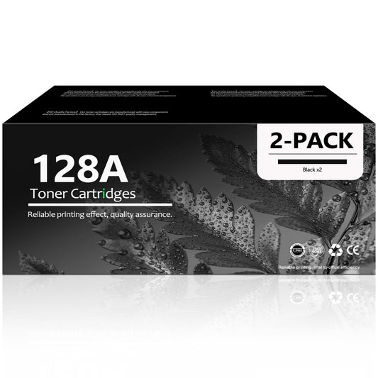 128A Black Toner Cartridge Compatible for 128A CE320A Toner Cartridges for Printer (2 Pack)
