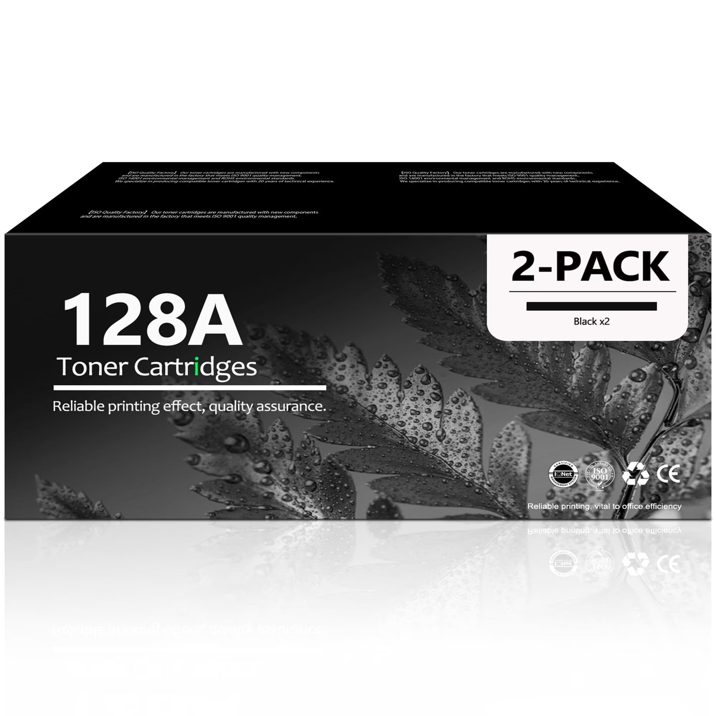 128A Black Toner Cartridge Compatible for HP 128A CE320A Toner Cartridges for Printer (2 Pack)