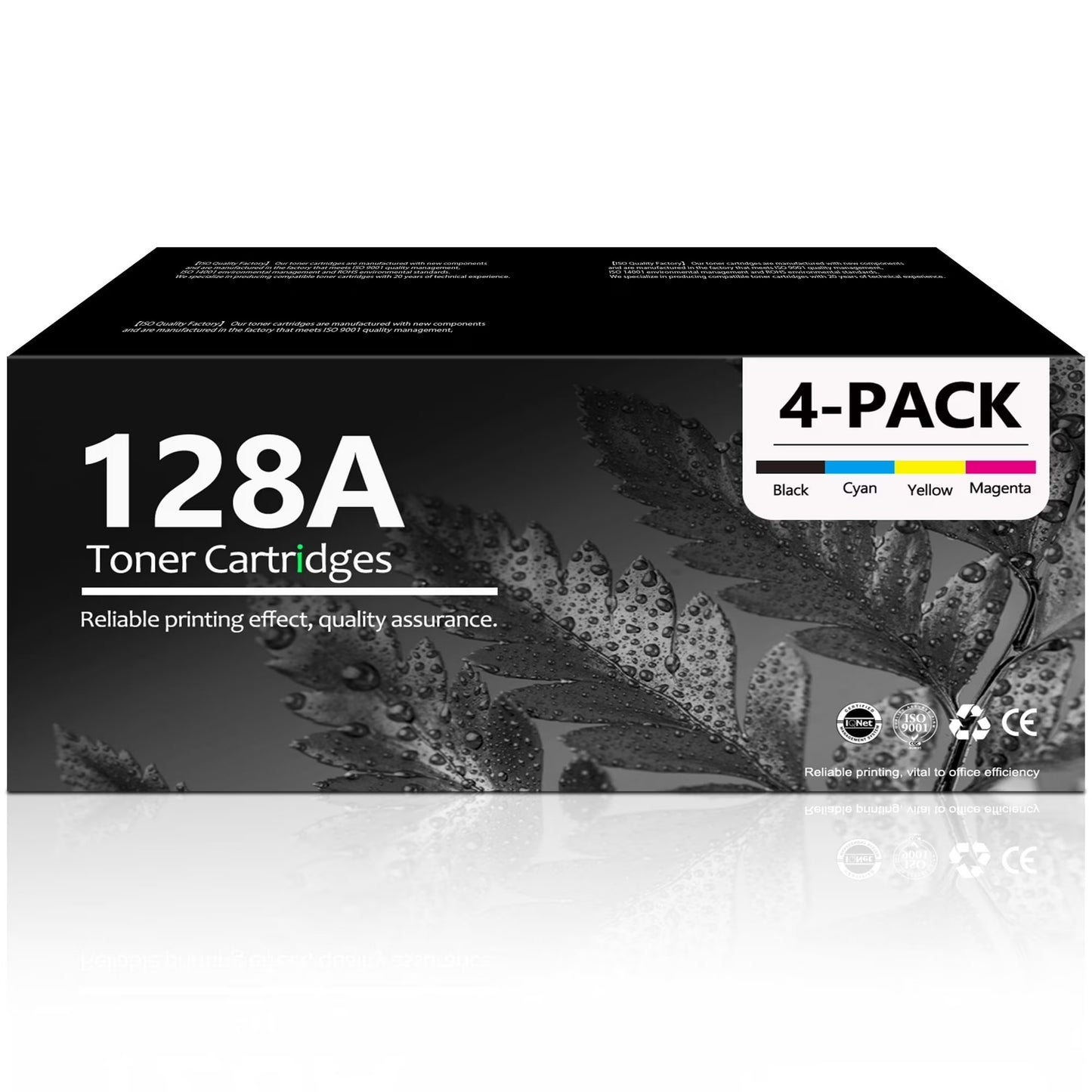 128A Toner Cartridges Compatible for HP 128A Toner Cartridge CE320A CE321A CE322A CE323A for Laser Pro CM1415fn CM1415fnw Printer (4 Pack)