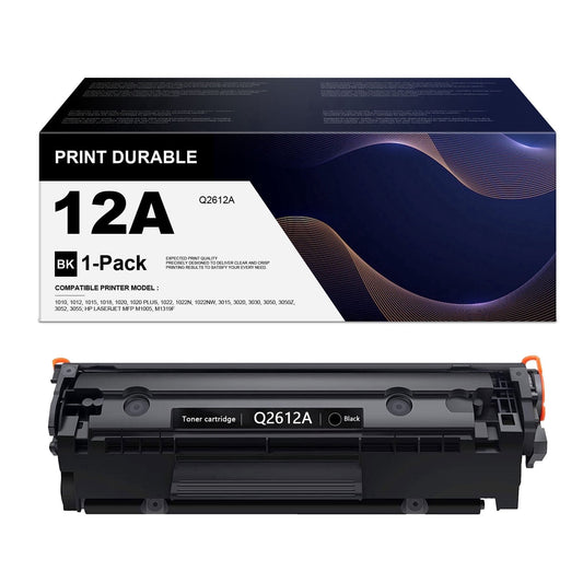12A Q2612A Toner Cartridge Black-1 Pack 12A Q2612A Toner Compatible for 1020 1022 1022n 1010 Printer
