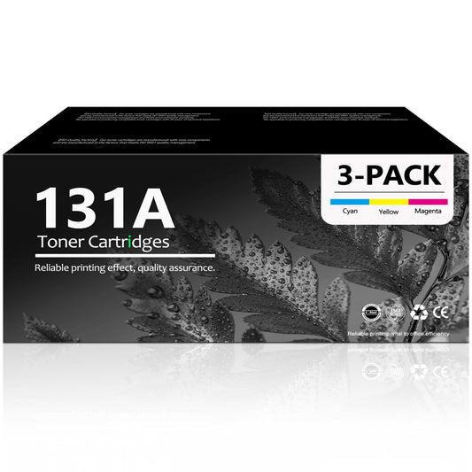 131A Toner Cartridge for Compatible HP 131A Toner Cartridges Printer(3-Pack Cyan Yellow Magenta)