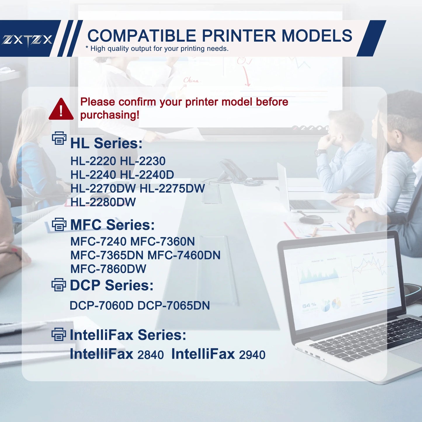 TN450 Black 1-Pack Toner Cartridge Compatible for Brother TN-450 420 Work for DCP-7060D HL-2220 MFC-7360N