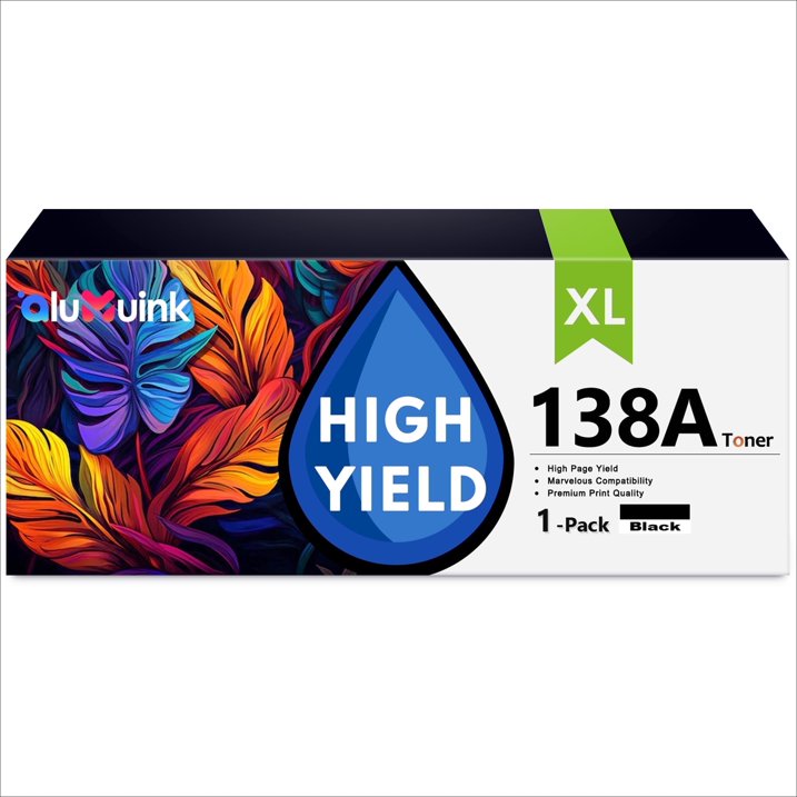 138A Toner Cartridge 1 Pack Compatible for 138A W1380A Black Toner Cartridges for Laser Pro 3001, MFP 3101 Series Printers