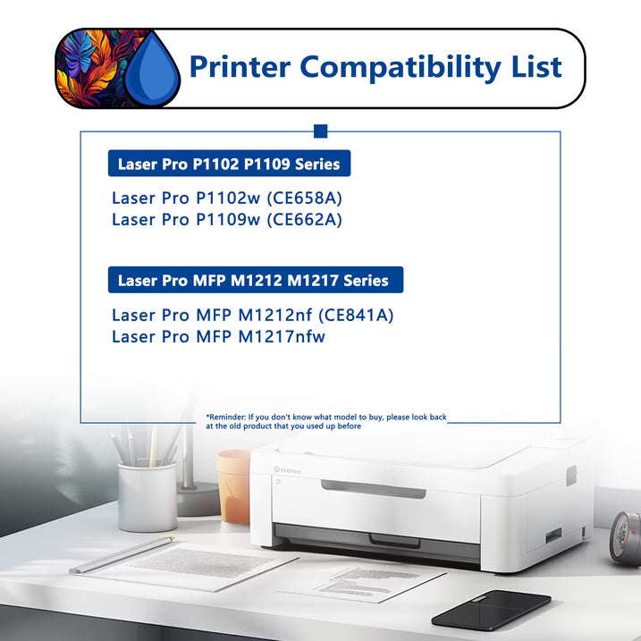 85A Toner Cartridge 2 Pack Compatible for 85A CE285A Black Toner Cartridges for Laser Pro P1102, P1109; MFP M1212, MFP M1217 Series Printers