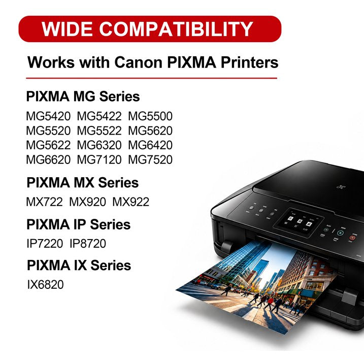 PGI-250XL CLI-251XL Ink Cartridge Compatibles for Canon 250XL 251XL Works with PIXMA MG7520 MG6620 iP8720 Printers(6 Packs)