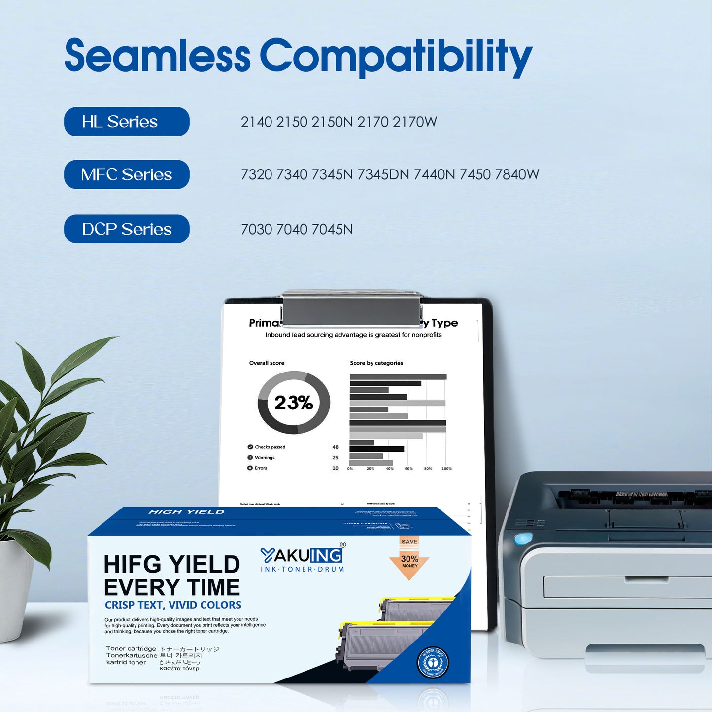 TN360 TN 360 Toner Cartridge Compatible for Brother TN360 High Yield Black Works with HL-2170W DCP-7045N MFC-7450 [3 Black, 2800 Pages Per Cartridge]