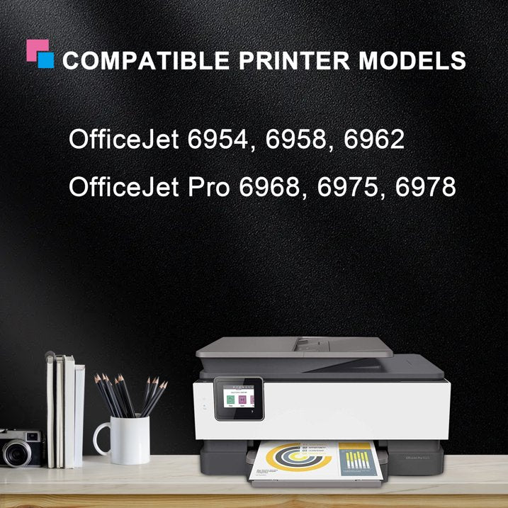 902 Ink Cartridges Compatible for 902 902 XL Ink Cartridges for OfficeJet 6954, 6958, 6962 Printer (4 Pack)