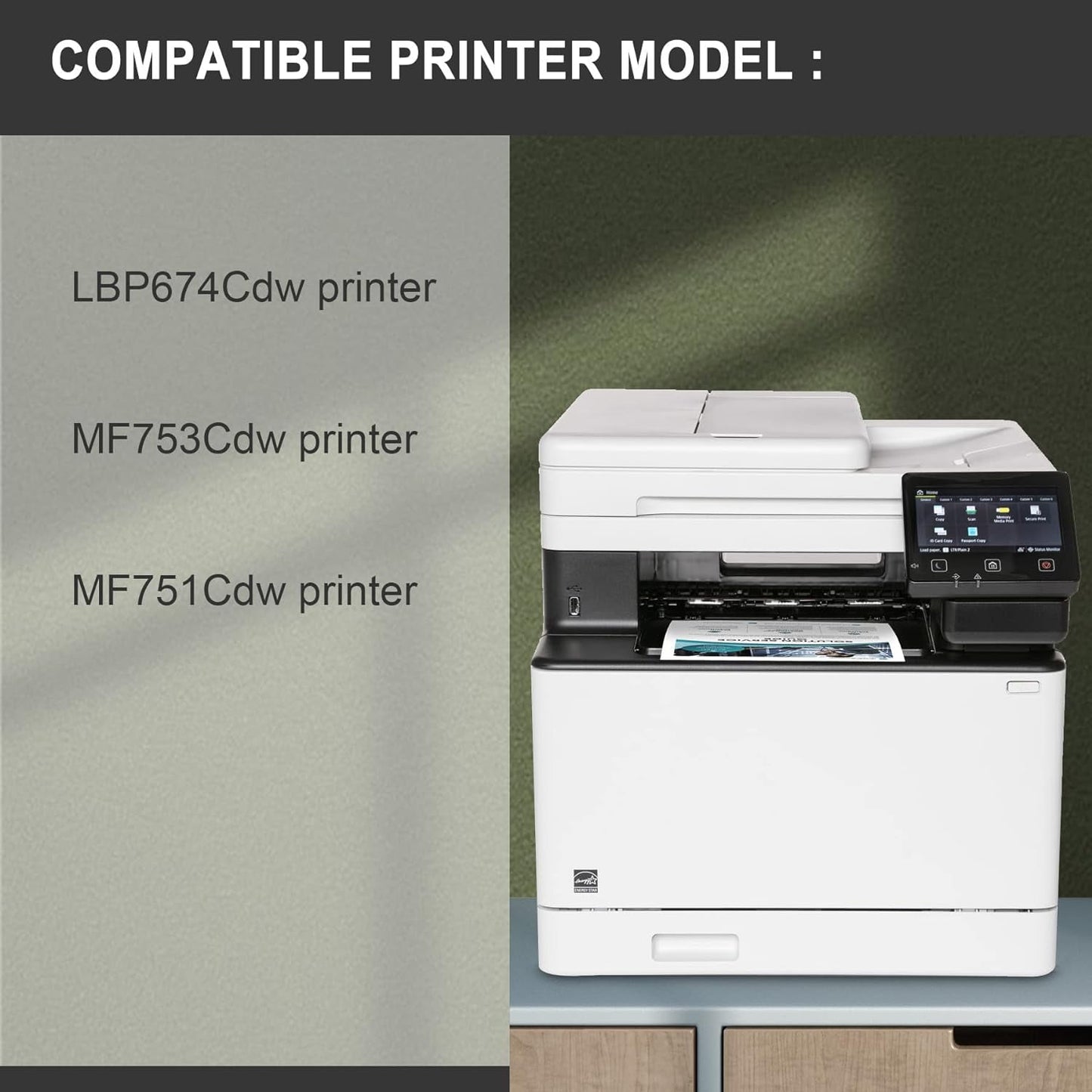 069 CRG-069 Toner Cartridge [4-Pack, 1BK+1C+1M+1Y]: Replacement for Canon 5094C001 5093C001 5092C001 5091C001 LBP674Cdw MF751Cdw Printer
