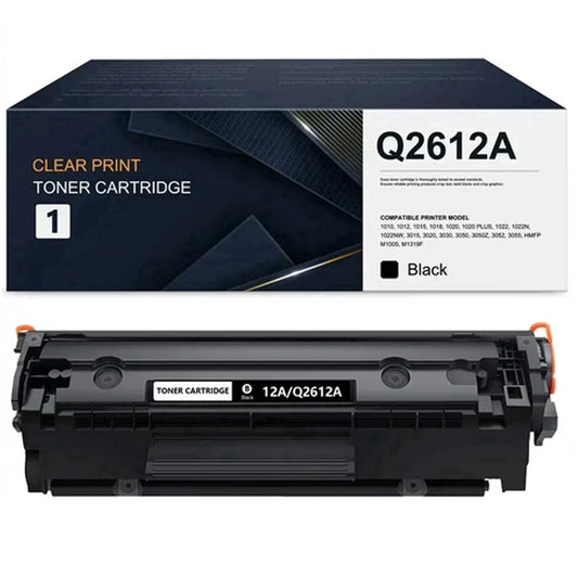 2,500 pages 1-Pack 12A Q2612A Black Toner Cartridge Compatible for 1010 1012 1015 Printer Ink