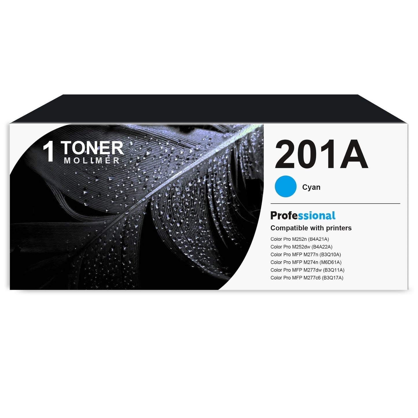 201A | CF401A 201A (Cyan,1 Pack) Toner Cartridge Compatible for Color Pro M252dw M252n MFP M277n M277dw Printer