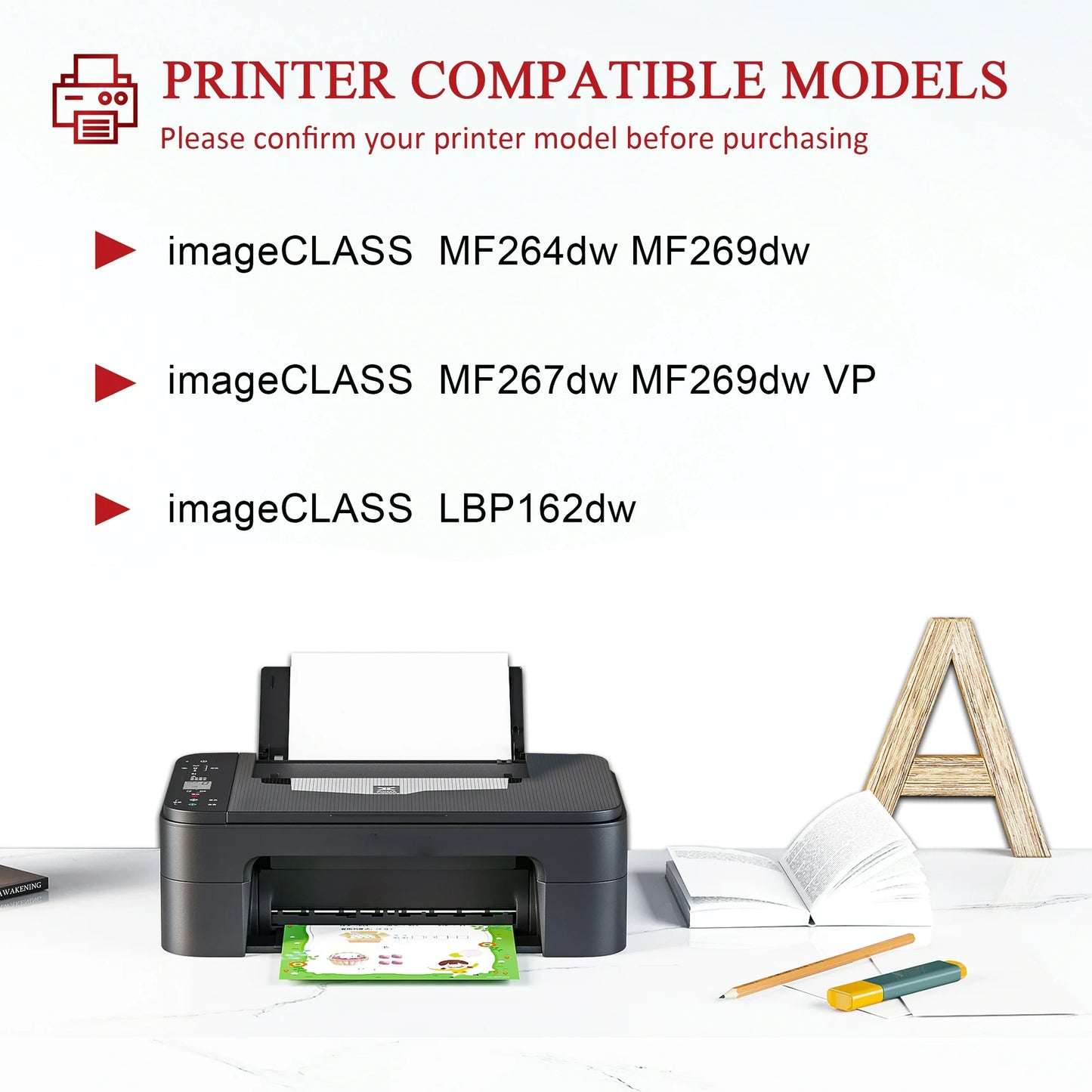 051H Toner Cartridge Replacement for Canon 051H 051 Black Toner Cartridges Printer
