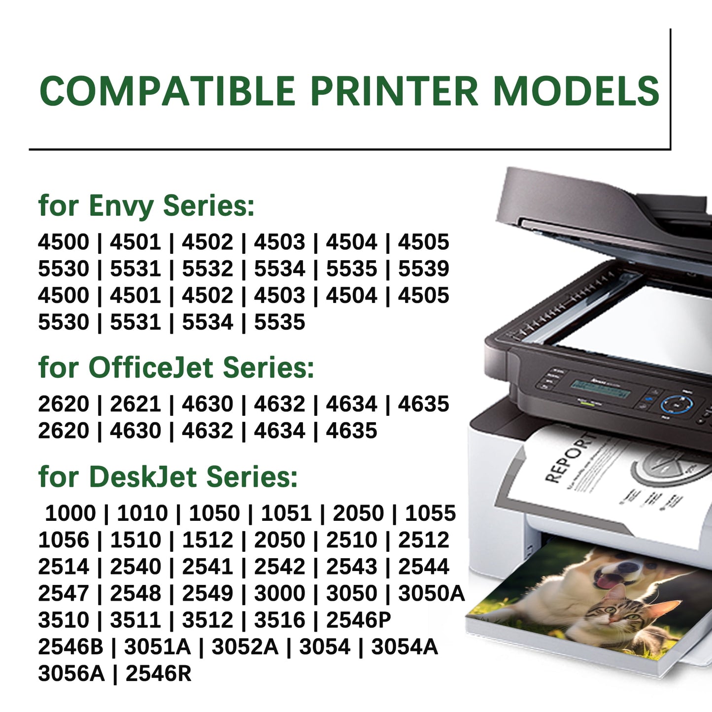 61XL Ink Cartridges Compatible for HP 61 Ink Cartridge Combo Pack 61 XL for Envy 4500 4502 Deskjet 1000 Officejet 4635 Printer(Black, Tri-Color)