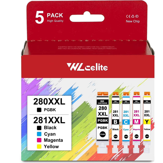 280XXL 281XXL Ink Cartridges Replacement for Canon 280XL 281XL 280 281 Ink Cartridge for TS702a TS8322 Printer