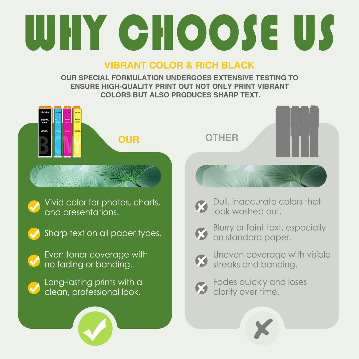 950XL and 951XL Ink Cartridges Compatible for HP 951 Ink 950 Ink Cartridges OfficeJet Pro 8600 8610 251dw Printer