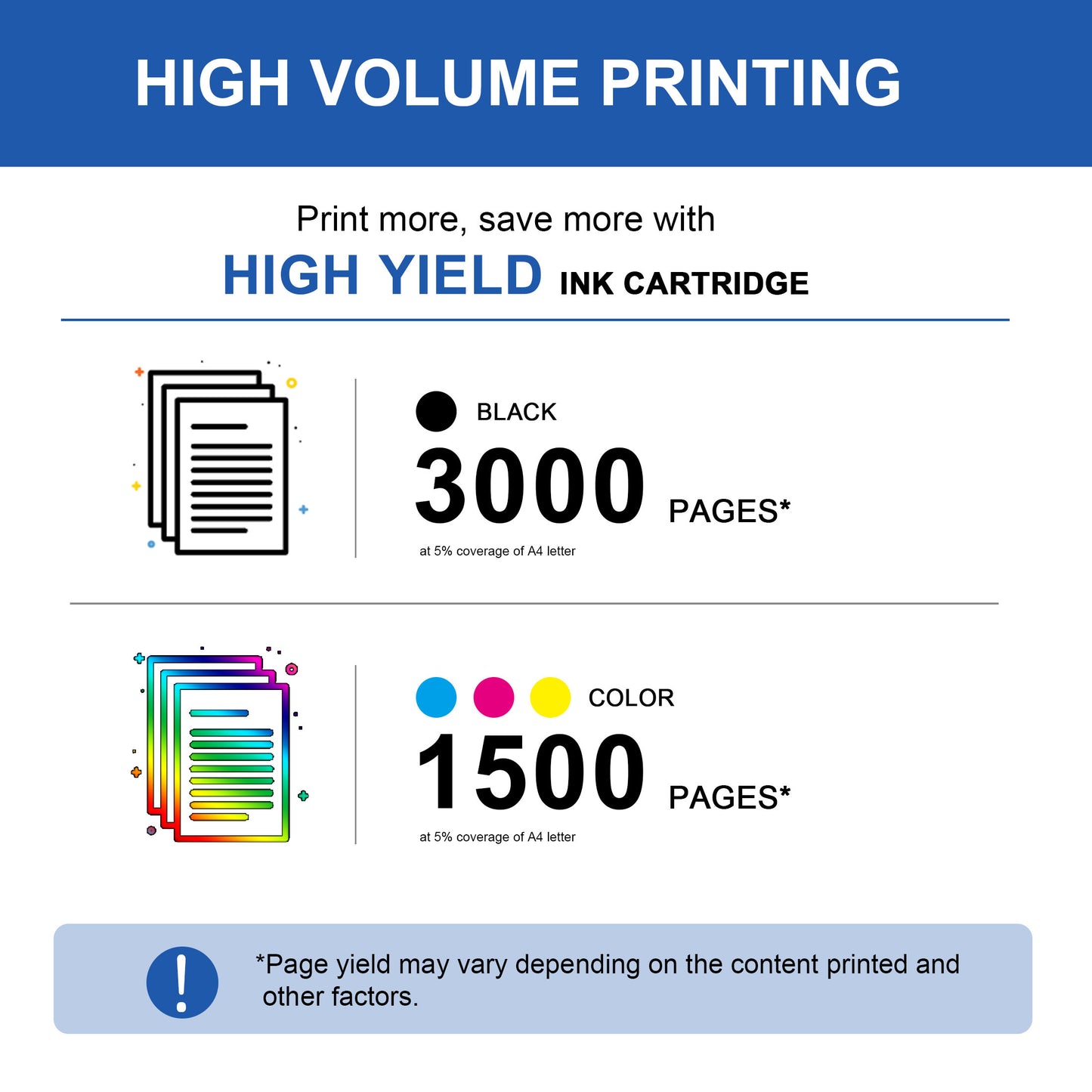 LC3037 LC3037XXL Ink Cartridges Compatible for Brother LC3037 LC3037XXL Ink Cartridge for MFC-J6545DW J6545DW XL Printer ( Black,Cyan,Magenta,Yellow )