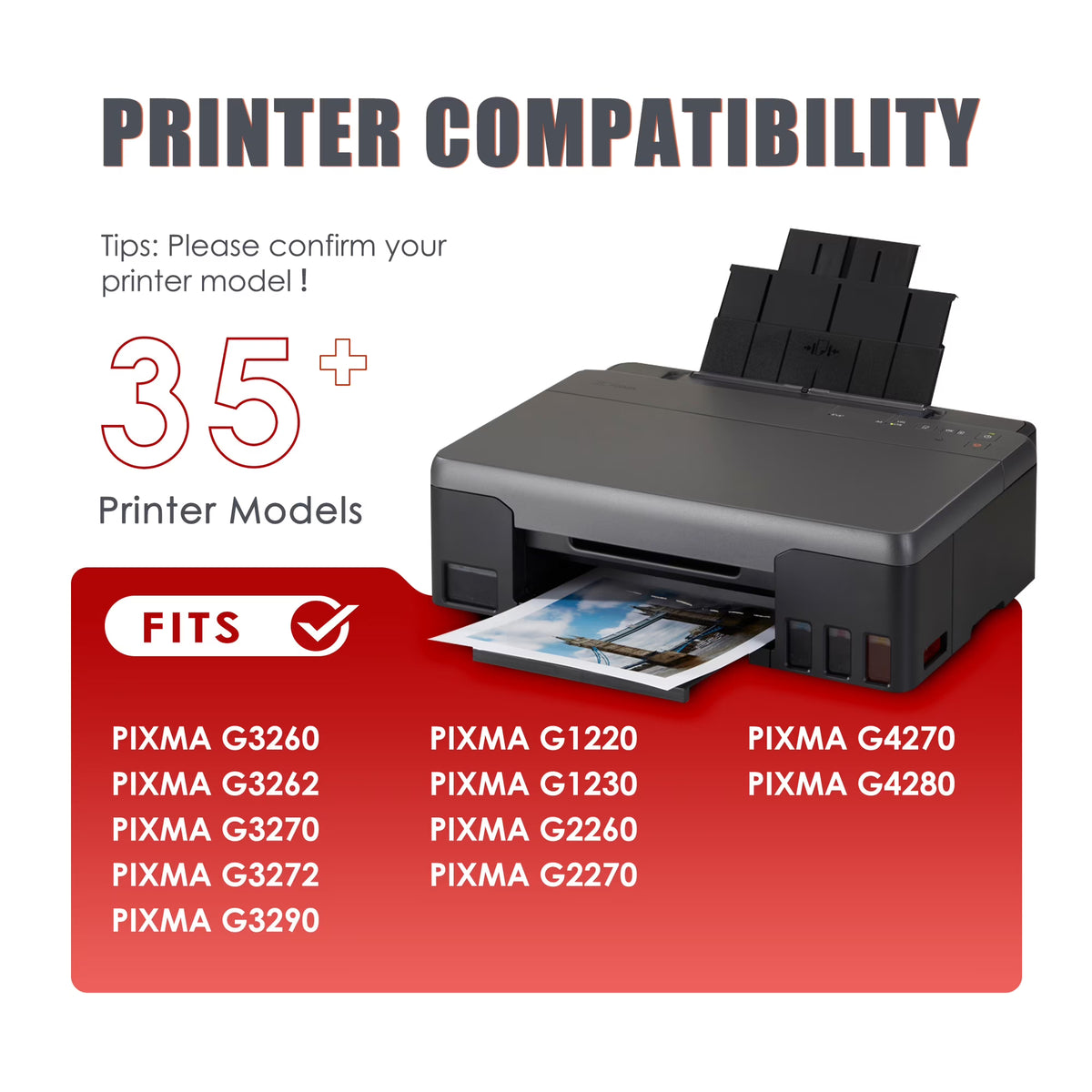 GI-21 Ink Refill Bottles Compatible for Canon GI 21 Ink for Canon PIXMA G1220 G1230 G2260 G2270 Printers (2 Black / 2 Cyan / 2 Magenta / 2 Yellow)