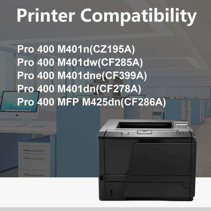 CF280A Toner Cartridge Compatible for 80A Pro 400 M401n Printer (1 Pack, Black)