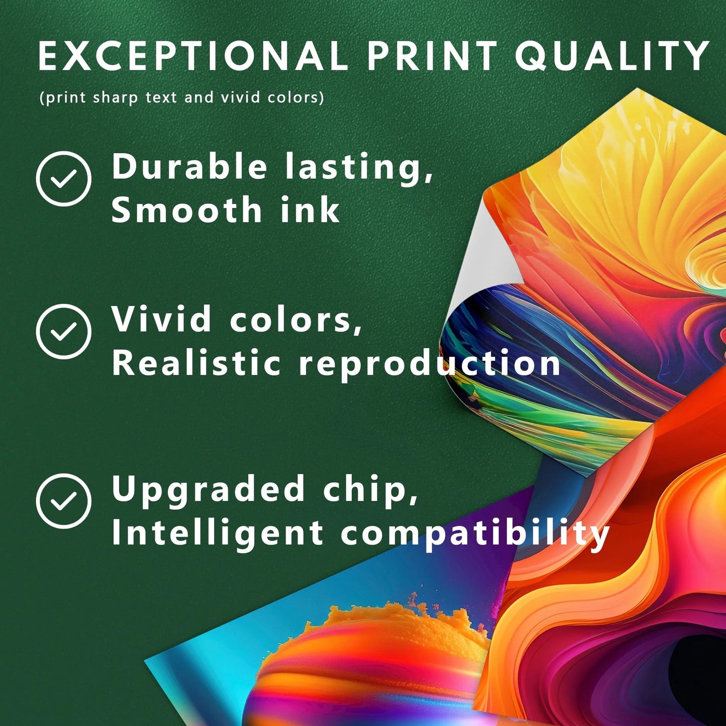 952XL Ink Cartridge Compatible with HP 952XL for HP OfficeJet Pro 8710 Printer（1Black, 1Cyan, 1Magenta, 1Yellow）