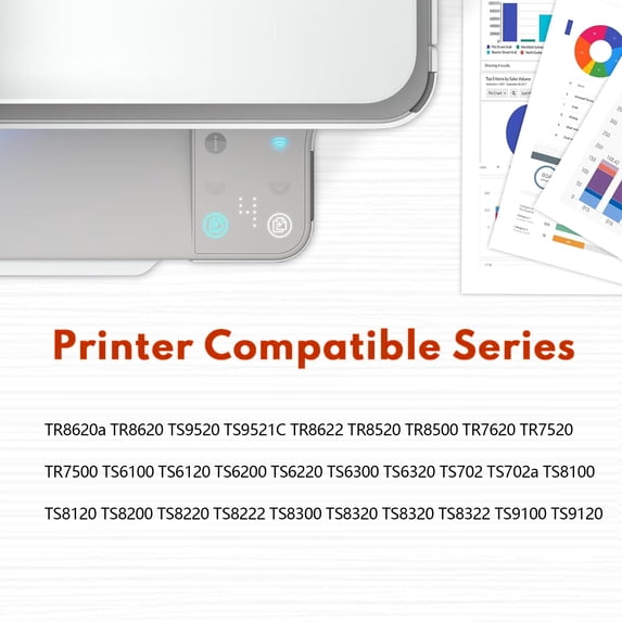 PGI-280 XXL CLI-281 XXL 6 Value Pack Ink Cartridges Replacement for Canon PGI-280XXL CLI-281XXL 280 281 ink Cartridges for TR8620a TR8620 TS9520 TS9521C TR8520 TS8220 Printers